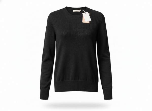FM4U Deep Black Women Woolen Top