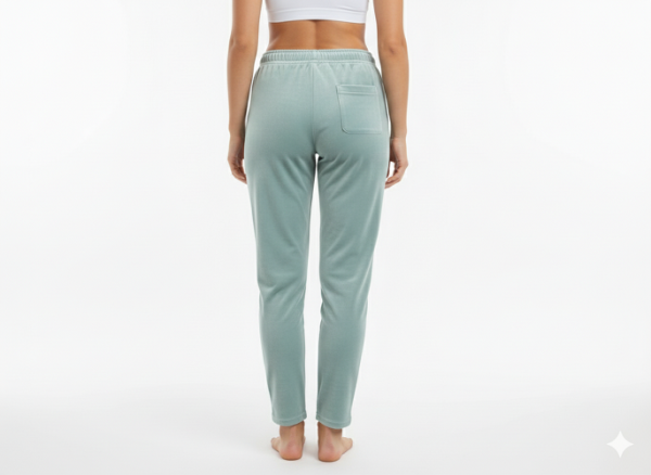 FM4U Women's straight velvet pants Seafoam Green Color