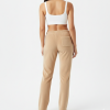 FM4U Women's straight velvet pants Beige Color