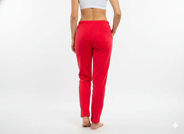 FM4U Women's straight velvet pants Red Color