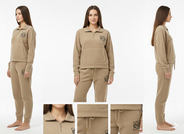 FM4U Women Tracksuit (Wool Blend Beige upper and lower tracksuit)