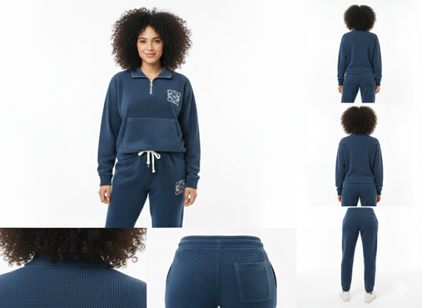 FM4U Women Tracksuit (Wool Blend Slate Blue upper and lower tracksuit)